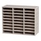 Wood Literature Organizer File Sorter with Removable Shelves Mailbox Slots for Office